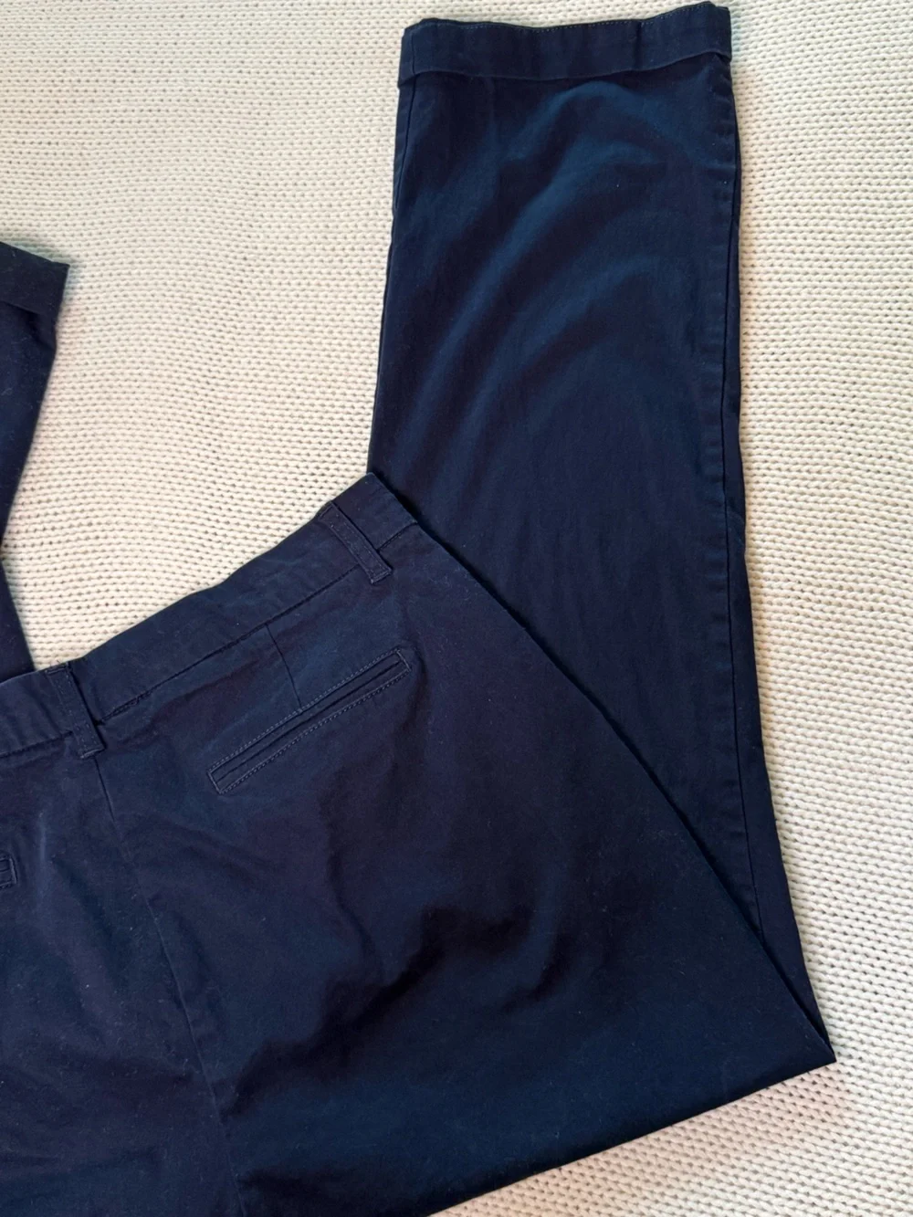 Gloria Vanderbilt Cuffed Navy Cotton Chino Pants size 14